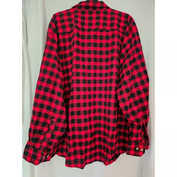 Northwest Territory Flannel Shirt Adult 2XL Red Black Tartan Plaid - Picture 2 of 3